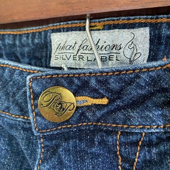 BABY PHAT vintage Y2K Dark Blue flare jeans juniors denim silver label sz 11 EUC - Picture 4 of 16